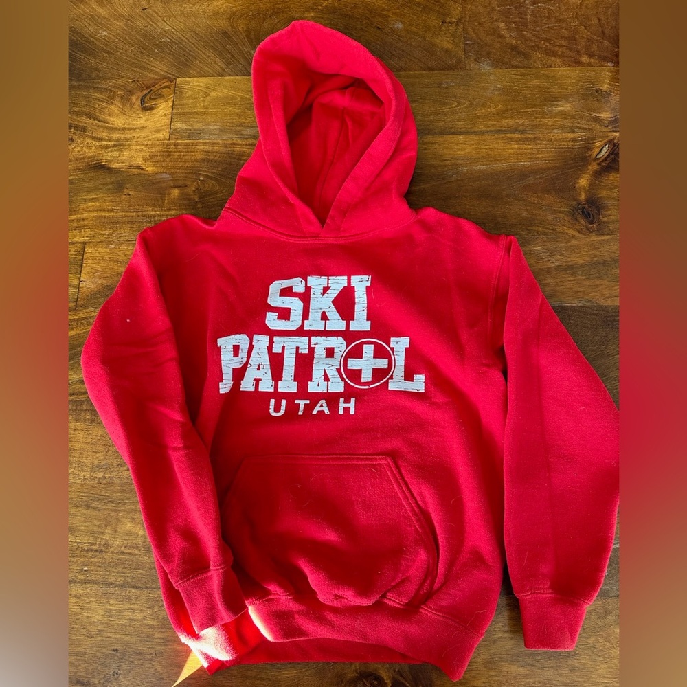 Kids Red Ski Patrol Hoodie
